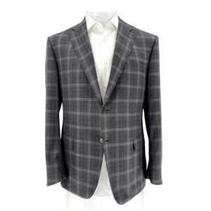 Canali Gey & Brown Plaid Sport Coat 56R (44R US)